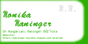 monika maninger business card